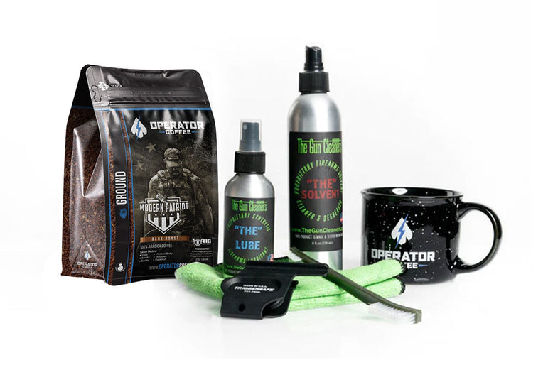 ground 12 oz modern patriot with gun cleaning bundle