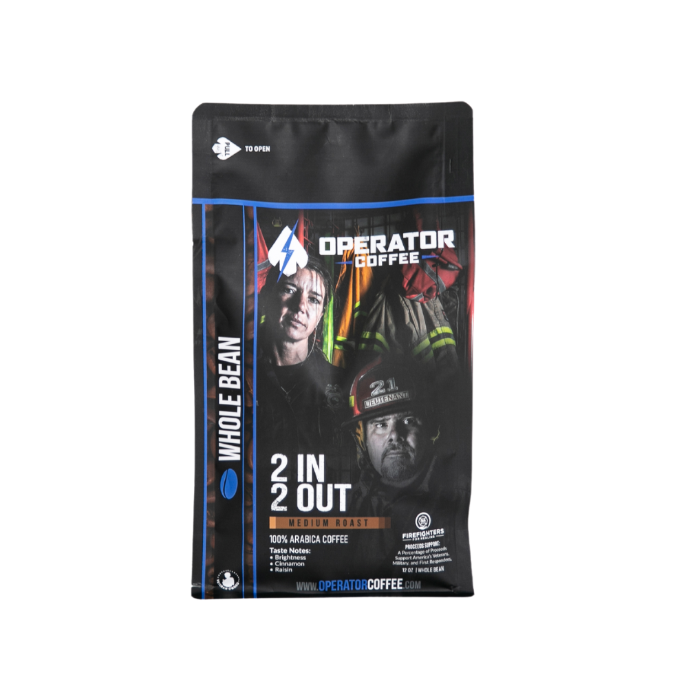 2 IN 2 OUT medium roast coffee bag front view — Operator Coffee