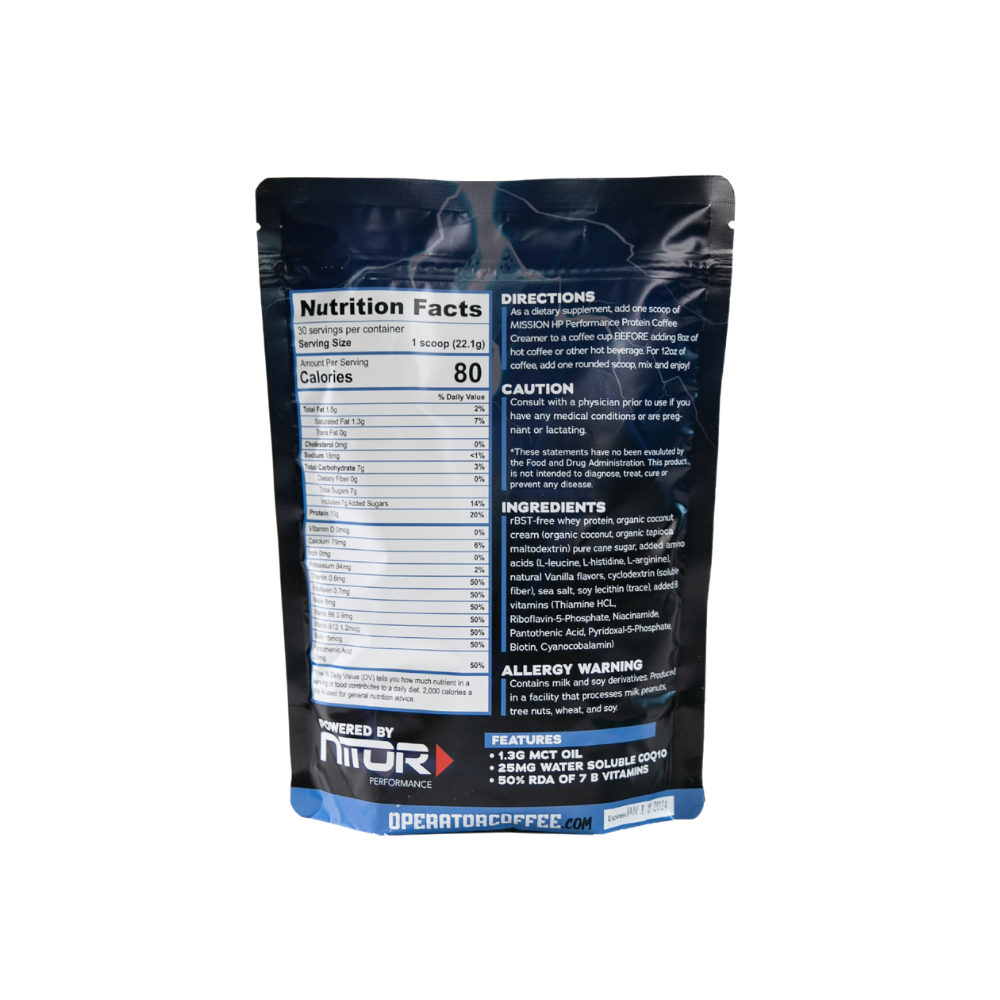 Operator Mission HP Protein Coffee Creamer French Vanilla