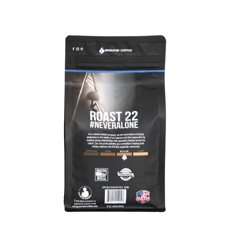 back label roast 22 coffee 