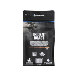 12 oz trident roast coffee back label