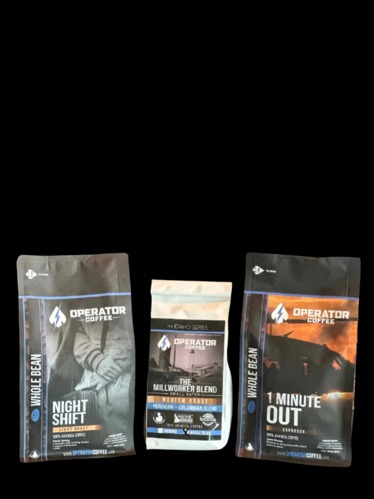 House Roast coffee trio bundle alternate view — Operator Coffee