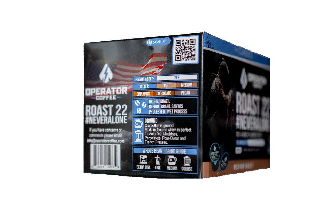 Roast 22 #NeverAlone medium roast K-Cup box alternate view — Operator Coffee