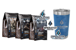 3 pack bundle with patches sticker and blue tumbler 