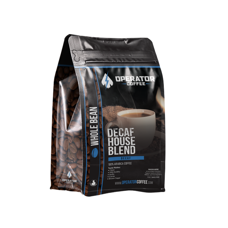Bag of Operator Coffee's Decaf House Blend in Whole Bean 