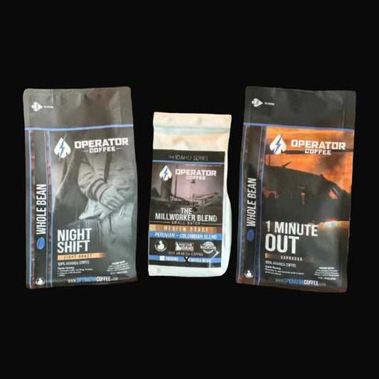 House Roast coffee trio bundle front view — Operator Coffee