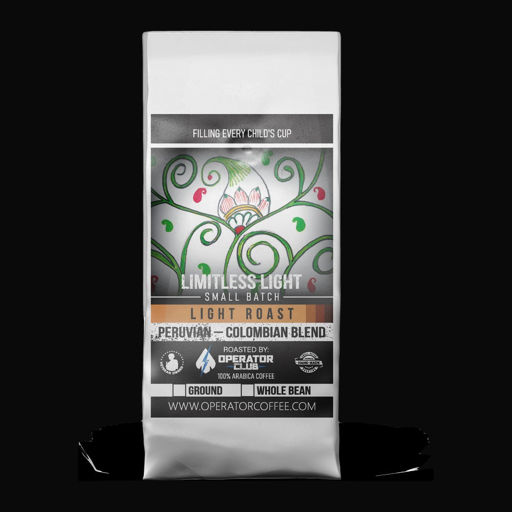 Limitless Light medium roast coffee bag front view — Operator Coffee