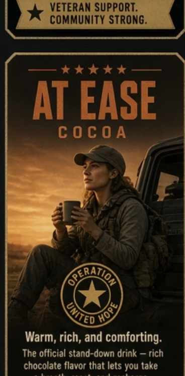 At Ease Cocoa concept label - Operation United Hope fundraiser
