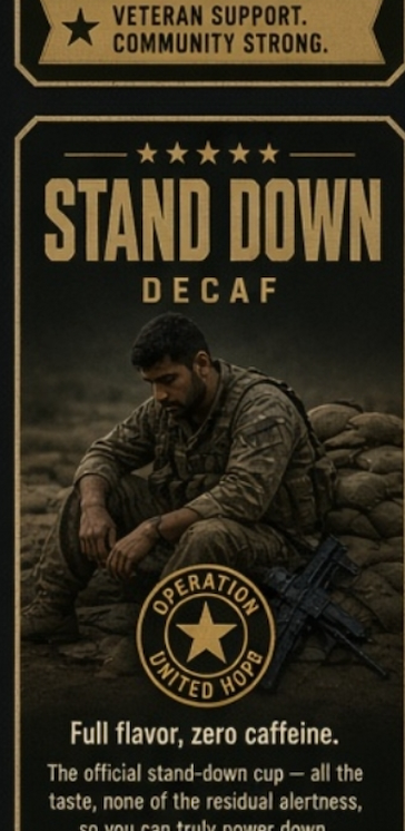 Stand Down concept label - Operation United Hope fundraiser