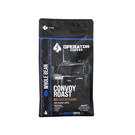 Convoy Roast medium roast coffee bag front view — Operator Coffee