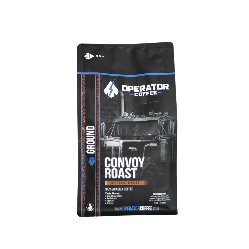 Convoy Roast medium roast coffee bag alternate view — Operator Coffee