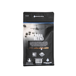 back label para blend operator coffee 