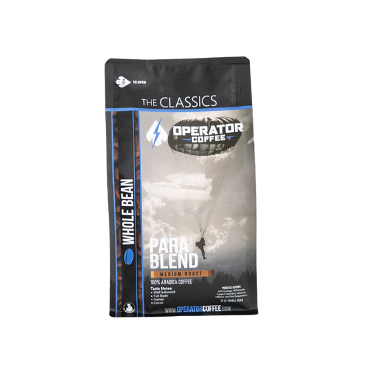 Para Blend medium roast coffee bag front view — Operator Coffee