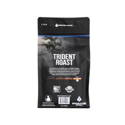 12 oz trident roast coffee back label 